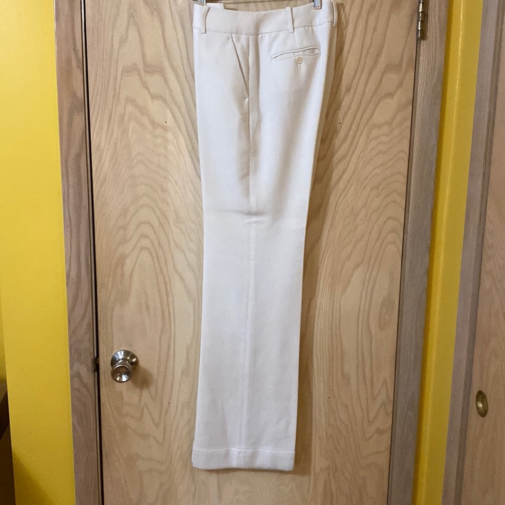 Talbots cream cuffed slacks